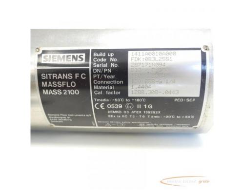 Siemens SITRANS F C MASSFLOW MASS 2100 FDK: 083L2551 SN:287171N094 - Bild 3