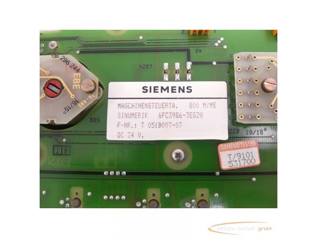 Siemens 6FC3986-3EG20 MaschinensteuertafelSN:T051B007-07 - 3