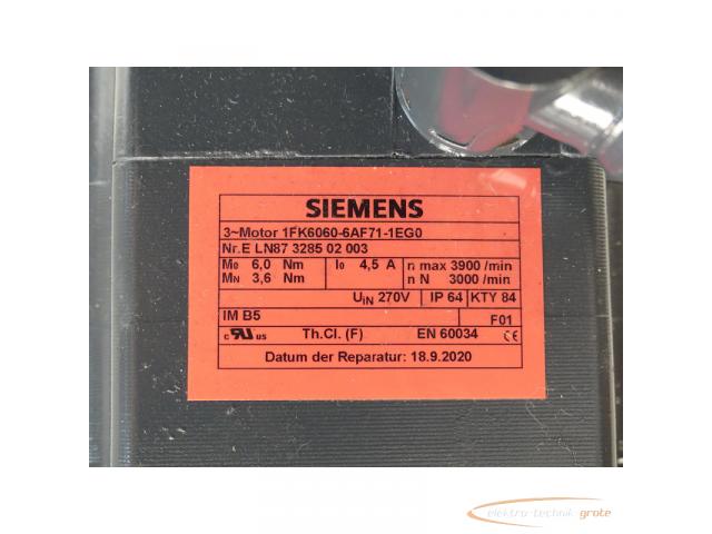 Siemens 1FK6060-6AF71-1EG0 SN:ELN87328502003 - mit 12 Monaten Gewährleistung! - - 4