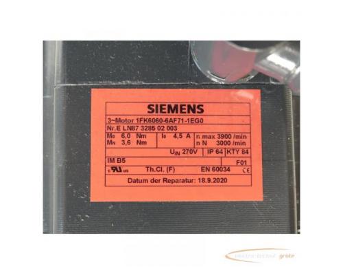 Siemens 1FK6060-6AF71-1EG0 SN:ELN87328502003 - mit 12 Monaten Gewährleistung! - - Bild 4