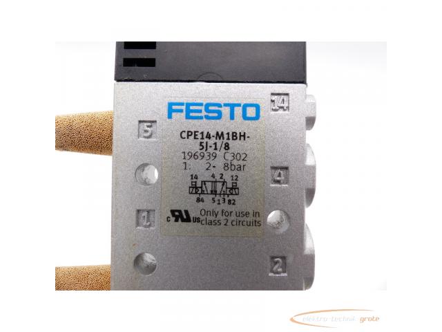 Festo CPE14-M1BH-5/3E-1/8 + MSZE-3-24 DC Magnetventil + Schalldämpfer - 4