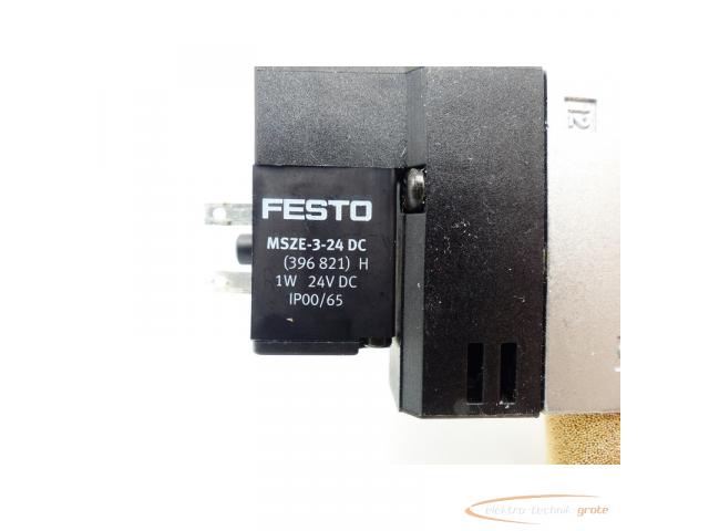 Festo CPE14-M1BH-5/3E-1/8 + MSZE-3-24 DC Magnetventil + Schalldämpfer - 5