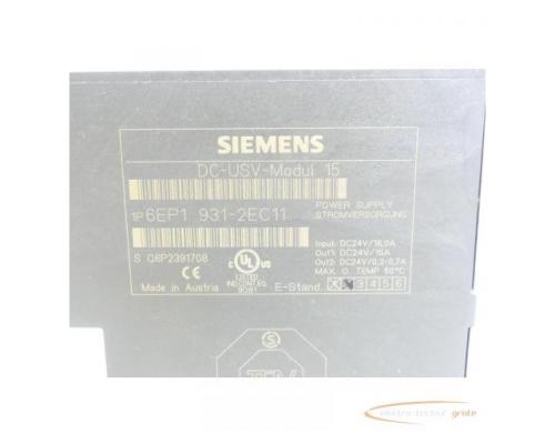 Siemens 6EP1931-2EC11 DC-USV-Modul 15 E Stand 2 SN:Q6P2391708 - Bild 5