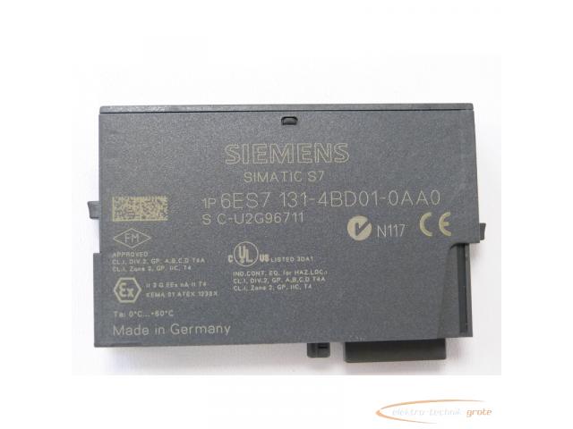 Siemens 6ES7131-4BD01-0AA0 4DI DC 24V Elektronikmodul S C-U2G96711 - 1