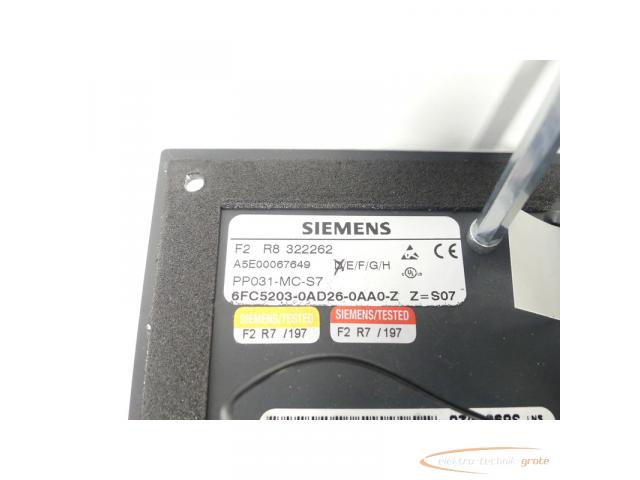 Siemens 6FC5203-0AD26-0AA0 - Z / Z= S07 Maschinensteuertafel SN:322262 - 3