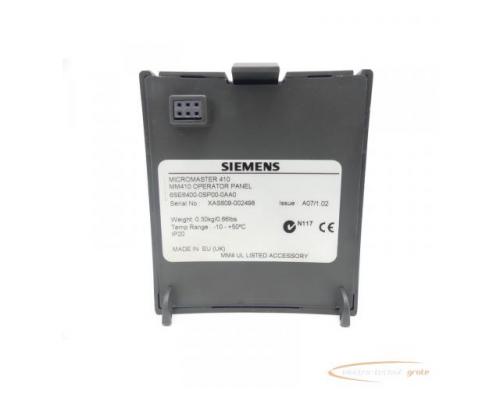 Siemens 6SE6400-0SP00-0AA0 Micromaster 410 SN: XAS809-002498 - Bild 2