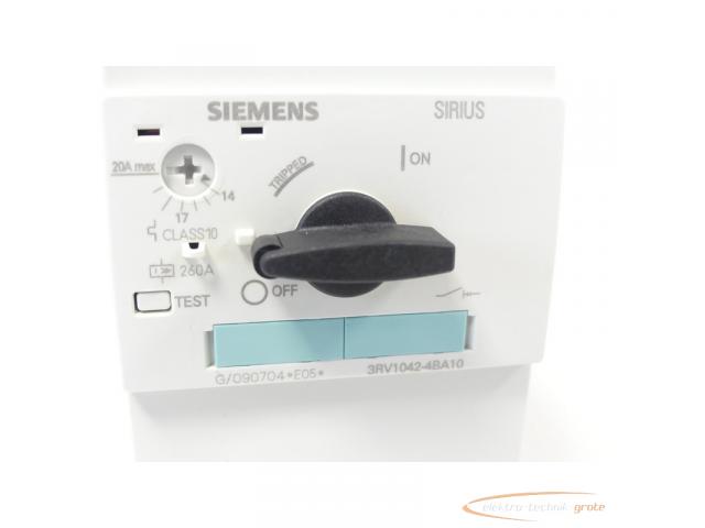 Siemens 3RV1042-4BA10 Leistungsschalter E-Stand 5 14-20A - ungebraucht! - - 3