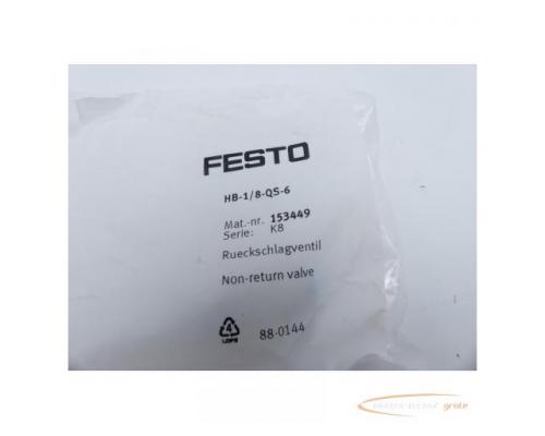 Festo HB-1/8-QS-6 Rückschlagventil > ungebraucht! - Bild 3