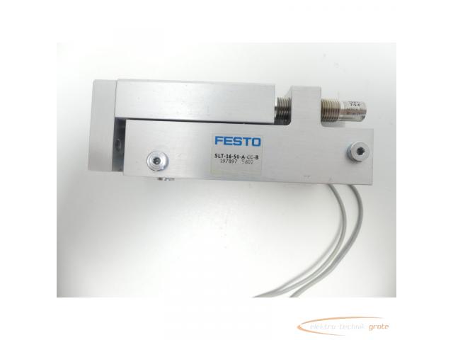 Festo SLT-16-50-A-CC-B Mini-Schlitten 197897 + 2 Balluff Sensoren - 5