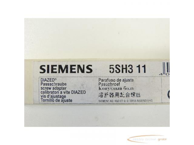 Siemens 5SH3 11 DIAZED DII 4A Passschraube VPE = 10St. - ungebraucht! - - 2