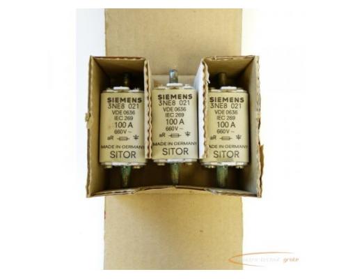 Siemens 3NE8021 Sicherungseinsatz 100A VPE = 3 St. - ungebraucht! -