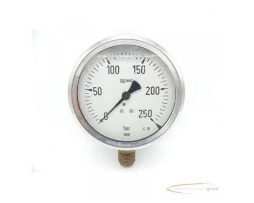 WIKA Kl. 1,0 DIN 16007 MHYdraulikmanometer 0-250 bar - Bild 1