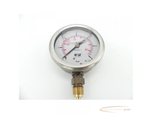R Germany Kl. 1,6 EN 837-1 Hydraulikmanometer 0-6 bar - 1