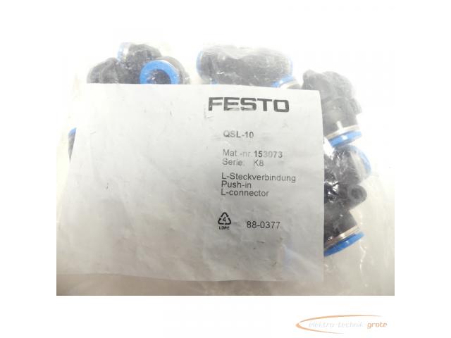 Festo QSL-10 L-Steck-verbindung 153073 VPE = 10 Stück > ungebraucht! - 2