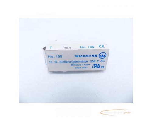 Wickmann 10 A 10 G - Sicherungseinsätze 5 x 20 mm VPE 5 Stk > ungebraucht! - Bild 6