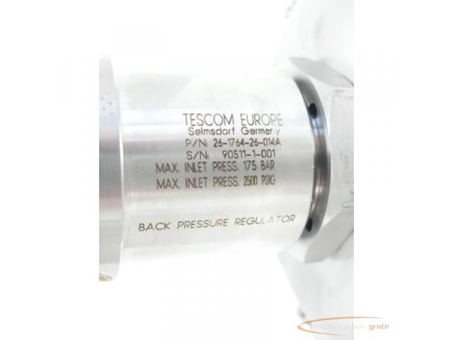 Tescom 26-1764-26-014A Back Pressure Regulator SN:90511-1-001 - 3