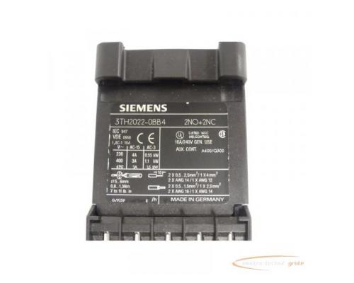Siemens 3TH2022-0BB4 Hilfschütz 2NO+2NC + 3TX4490-3G Gleichrichter - Bild 2