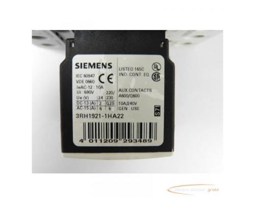 Siemens 3RT1034-1BB44 Leistungsschütz 24 V DC Spulenspannung + 3RH1921-1HA22 - Bild 3