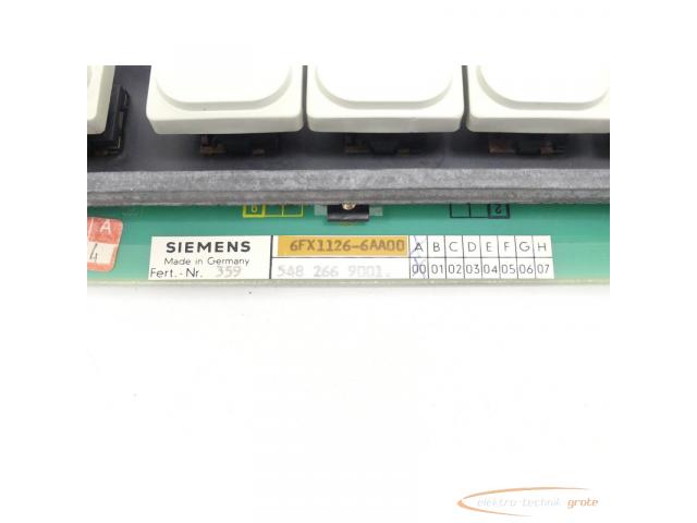Siemens 6FX1126-6AA00 Tastatur E Stand A/00 SN:359 - 3