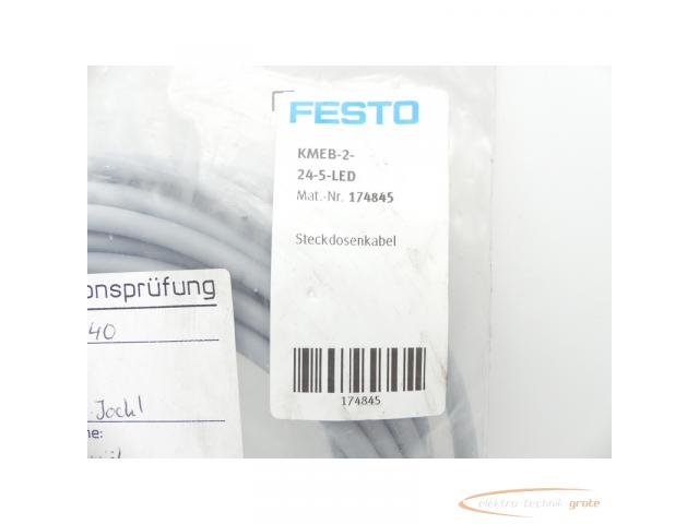 Festo KMEB-2-24-5 LED Mat Nr. 174845 Steckdosenkabel > ungebraucht! - 3