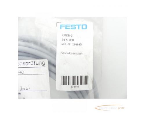 Festo KMEB-2-24-5 LED Mat Nr. 174845 Steckdosenkabel > ungebraucht! - Bild 3