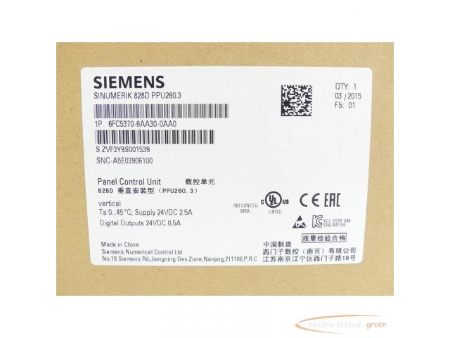 Siemens 6FC5370-6AA30-0AA0 SN:ZVF3Y9S001539 - ungebraucht! - - 4