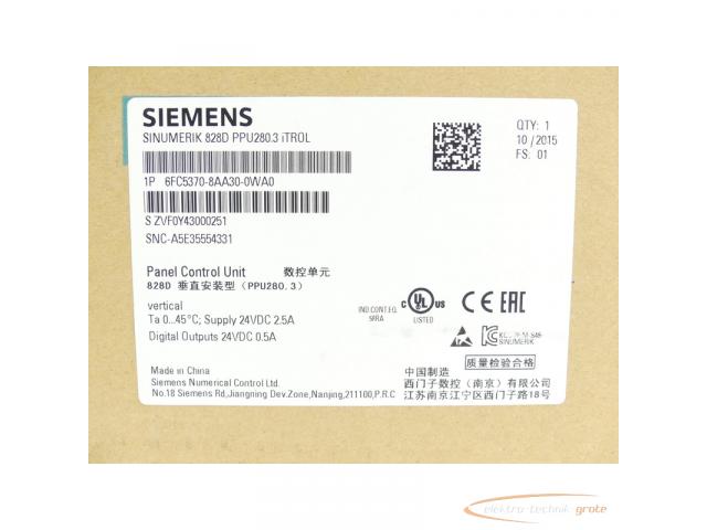 Siemens 6FC5370-8AA30-0WA0 SN:ZVF0Y43000251 - ungebraucht! - - 2