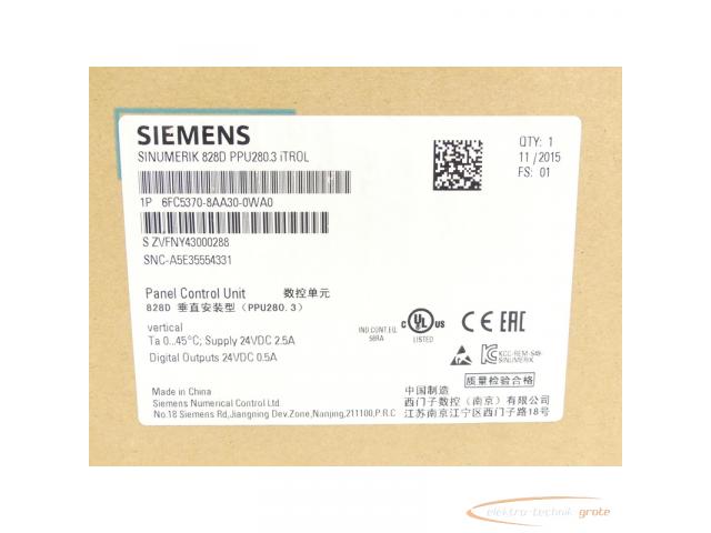 Siemens 6FC5370-8AA30-0WA0 SN:ZVFNY43000288 - ungebraucht! - - 6