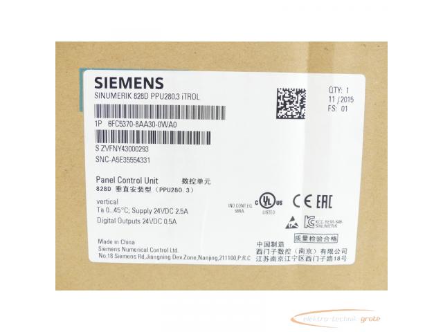 Siemens 6FC5370-8AA30-0WA0 SN:ZVFNY43000293 - ungebraucht! - - 5