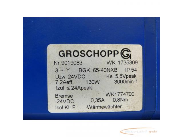 Groschopp WK 1735309 Getriebemotor mit Bremse S.-Nr. 9019083 i = 5 - 3