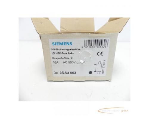 Siemens 3NA3 003 NH-Sicherungseinsätze 10A VPE= 3 Stck. > ungebraucht! - Bild 3