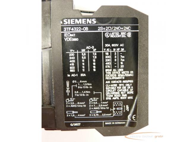 Siemens 3TF4322-0BB4 Schütz 24V Spulenspannung - 2