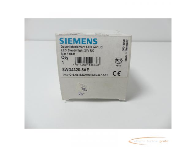 Siemens 8WD4320-5AE Dauerlichtelement LED 24V UC , klar > ungebraucht! - 2
