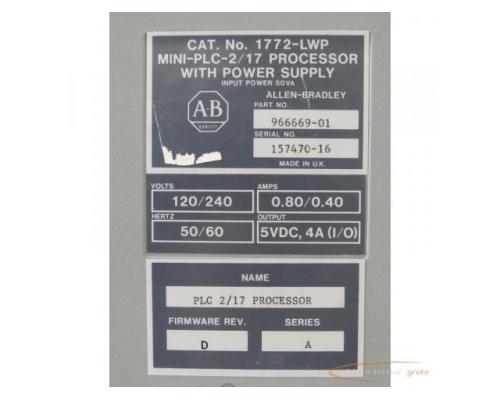 Allen Bradley 1772-LWP MINI-PLC-2/17 Processor with power supply - Bild 2