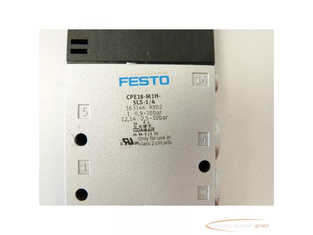 Festo CPE18-M1H-5LS-1/4 Magnetventil 163146 mit MSEB-3-24V DC - 3