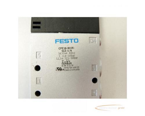 Festo CPE18-M1H-5LS-1/4 Magnetventil 163146 mit MSEB-3-24V DC - Bild 3