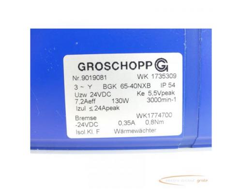 Groschopp WK 1735309 Motor mit Bremse WK1774700 + VE31-K-R-31 SN:9019081 - Bild 4