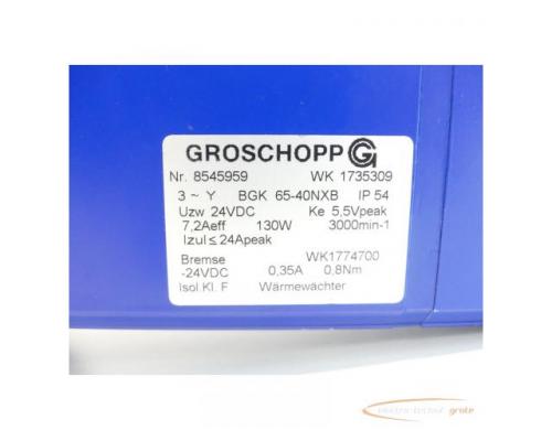 Groschopp WK 1735309 Motor mit Bremse WK1774700 + VE31-K-R-31 SN:8545959 - Bild 4