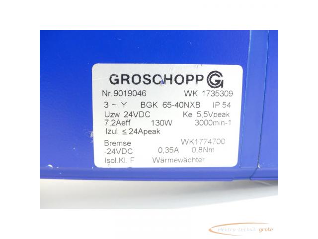 Groschopp WK 1735309 Motor mit Bremse WK1774700 + VE31-K-R-31 SN:9019046 - 4