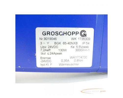 Groschopp WK 1735309 Motor mit Bremse WK1774700 + VE31-K-R-31 SN:9019046 - Bild 4
