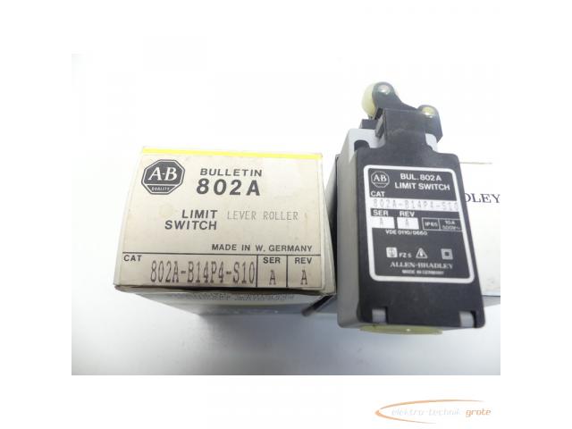 Allen Bradley CAT 802A-B14P4-S10 Limit Switch Lever Roller > ungebraucht! - 3