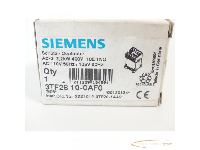 Siemens 3TF2810-0AF0 Schütz E-Stand 05 - ungebraucht! - - 2