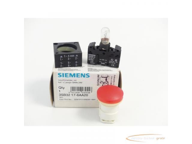 Siemens 3SB3217-6AA20 Leuchtmelder rot E-Stand 01 - ungebraucht! - - 1