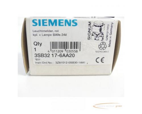 Siemens 3SB3217-6AA20 Leuchtmelder rot E-Stand 01 - ungebraucht! - - Bild 3