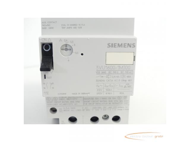 Siemens 3VU1600-1MJ00 Leistungsschalter 2,4 - 4A - ungebraucht! - - 3
