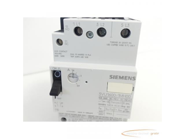 Siemens 3VU1600-1MH00 Leistungsschalter 1,6 - 2,4A - ungebraucht! - - 5