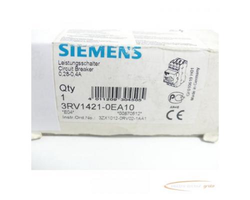 Siemens 3RV1421-0EA10 Leistungsschalter 0,28 - 0,4 A - ungebraucht! - - Bild 2