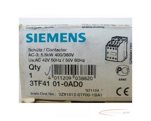 Siemens 3TF4101-0AD0 Schütz 42C Spulenspannung - ungebraucht! - - Bild 2