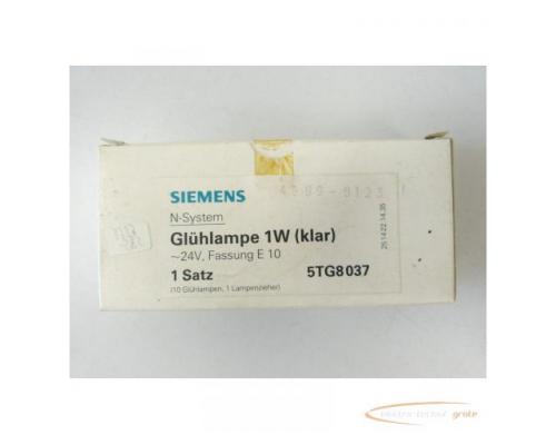 Siemens 5TG8037 Glühlampe 1W klar VPE = 10 St. - ungebraucht! -