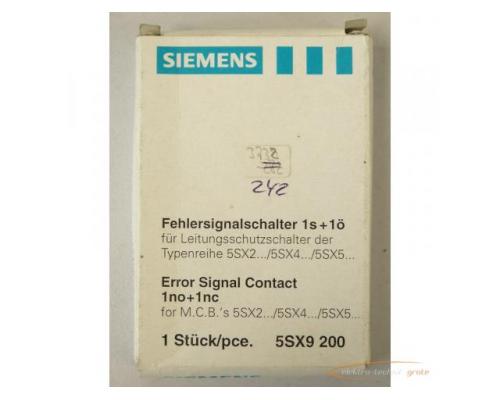Siemens 5SX9200 Fehlersignalschalter 1s + 1ö - ungebraucht! -